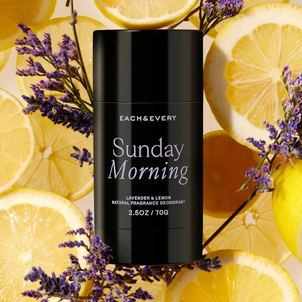 Each & Every Natural Fragrance Deodorant Sunday Morning Lavender and Lemon 2.5oz